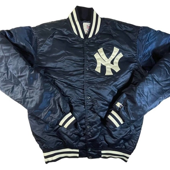 New York Yankees Starter satin bomber jacket vintage 80s Diamond